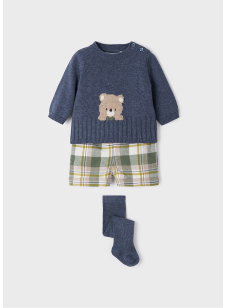 2672 Teddy Bear Sweater {Cream/Denim} F23 - Ethan's Closet Children's  Boutique & Little Feet