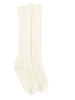 Cable Knit Tall Socks {Ivory}