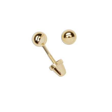 Cherished Moments Ball Stud Earrings { 14K Gold Plated}