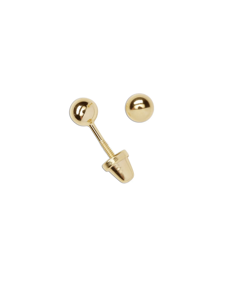 Cherished Moments Ball Stud Earrings { 14K Gold Plated}
