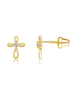 Cherished Moments Infinity Cross Earrings { 14K Gold Plated}
