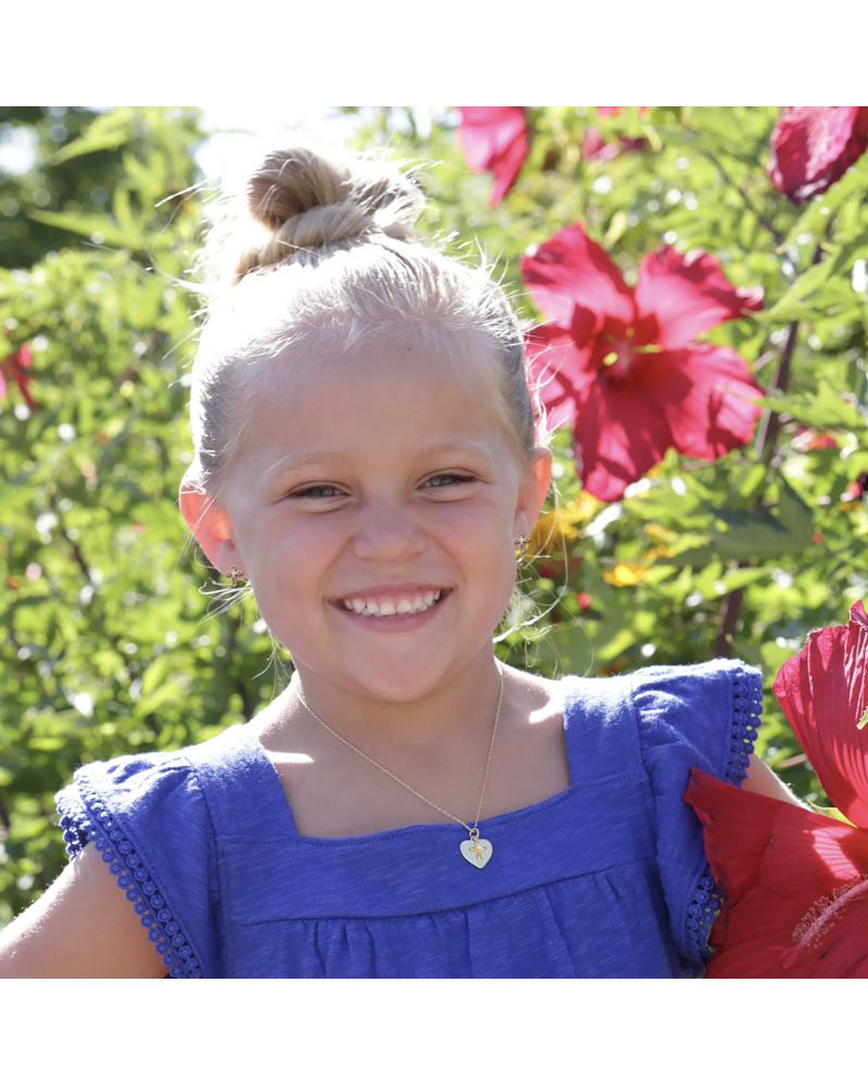 Cherished Moments Infinity Cross Earrings { 14K Gold Plated}