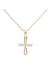 Cherished Moments Infinity Cross Necklace { 14K Gold Plated}