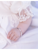 Cherished Moments Baptism to Bride Baby Cross Bracelet {S. Silver}