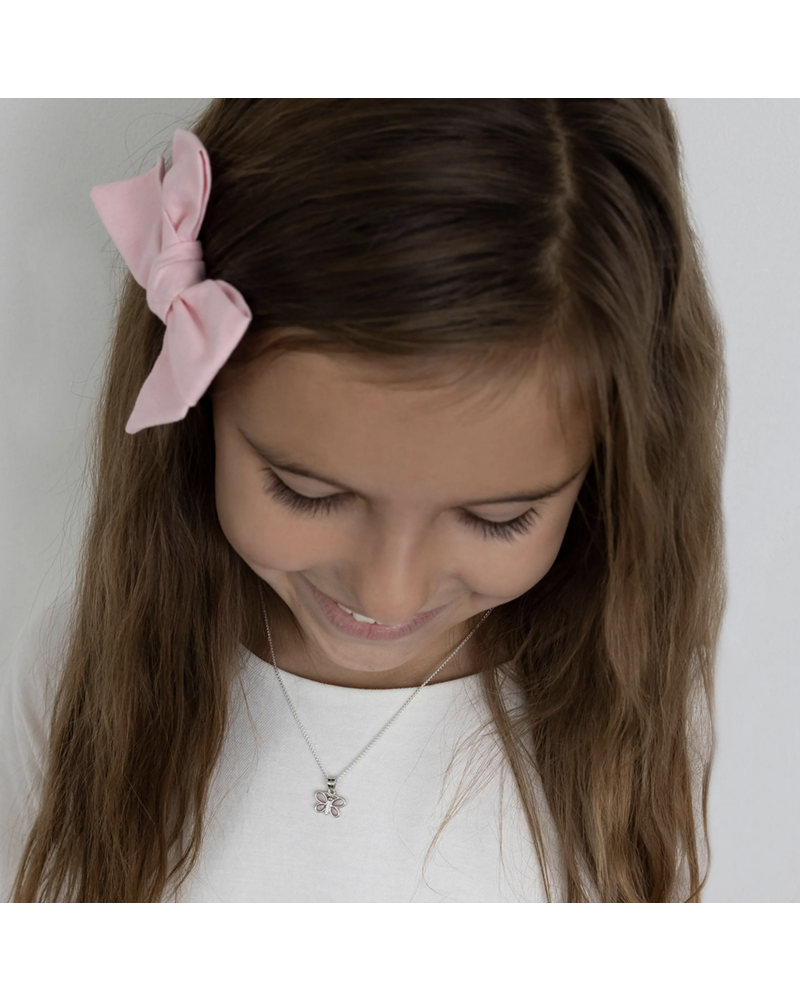 Cherished Moments Pink Butterfly Necklace {S. Silver/14"}