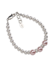 Cherished Moments Pink/White Pearl Bracelet {S. Silver}