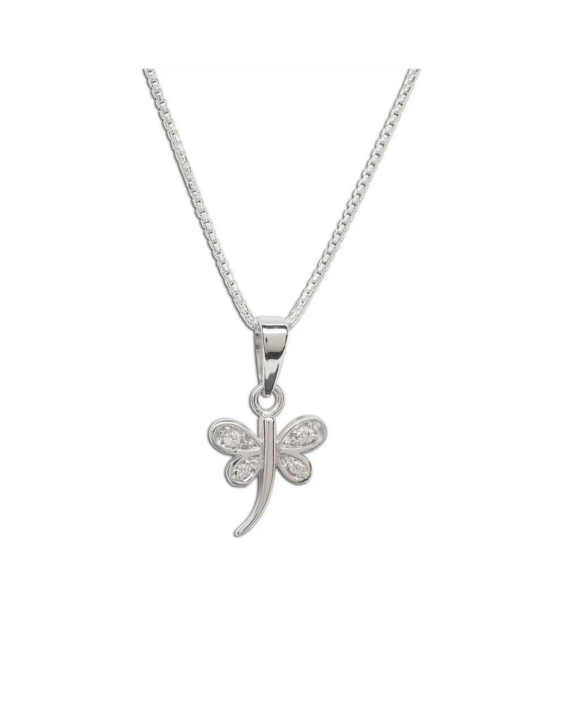 Cherished Moments Dragonfly Necklace {S. Silver/14"}