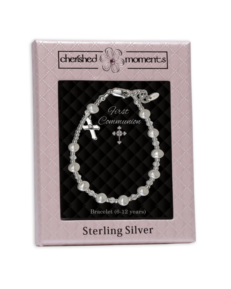 Cherished Moments First Communion Rosary Bracelet {S. Silver/6-12yrs}