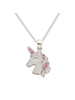 Cherished Moments Pink Unicorn Necklace {S. Silver/14"}
