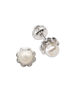 Cherished Moments White Pearl Button Earrings  {S. Silver}