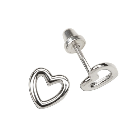 Cherished Moments Hollow Heart Earrings {S. Silver}