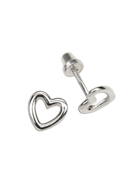 Cherished Moments Hollow Heart Earrings {S. Silver}