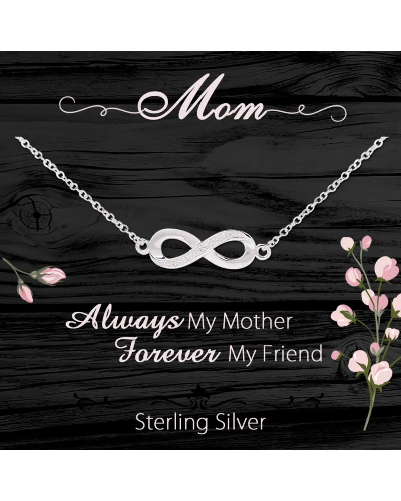 Cherished Moments Mom Infinity Necklace {S. Silver}