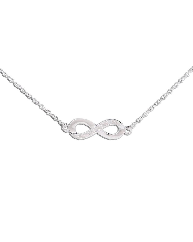 Father and Daughter Necklace • Intentional Gift • Silver Double Infinity •  Infinite Love