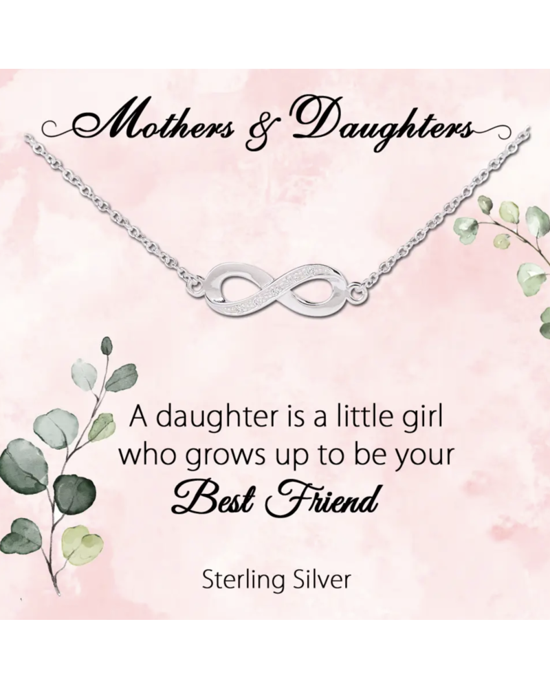 Cherished Moments Mom & Daughter Best Friend Infinity Necklace {S. Silver}