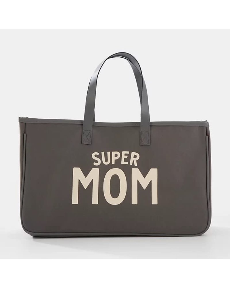 L2493 Super Mom Canvas Tote {Grey}