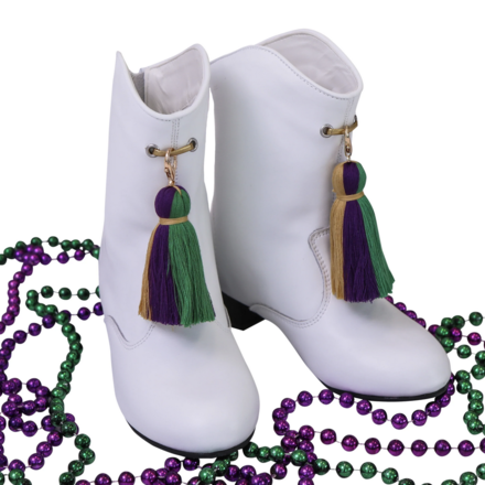 Blended Spirits Marching Boots {White w/ Tassel}