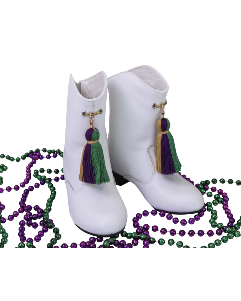 Blended Spirits Marching Boots {White w/ Tassel}