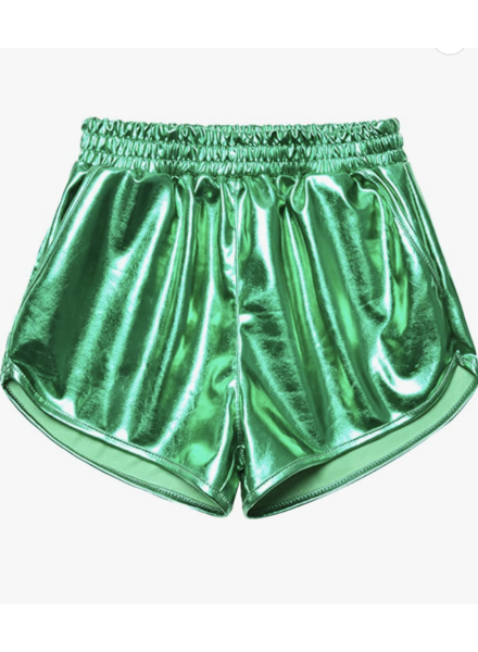 Blended Spirits Metallic Shorts {Dark Green}