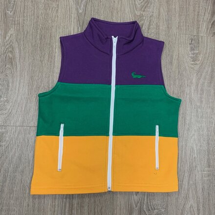 Me Me Mardi Gras Vest - Adult {Multi-Stripe}