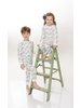 Mardi Gras Mambo Ruffle Pajama Set {White}