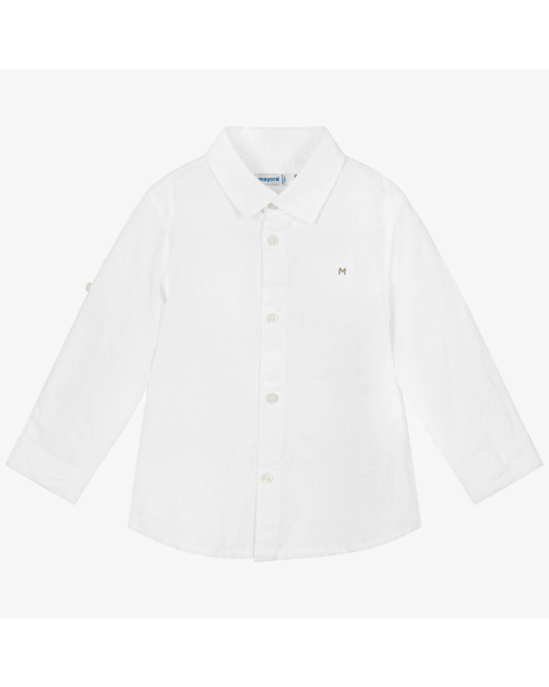 Mayoral White Linen Shirt {White}