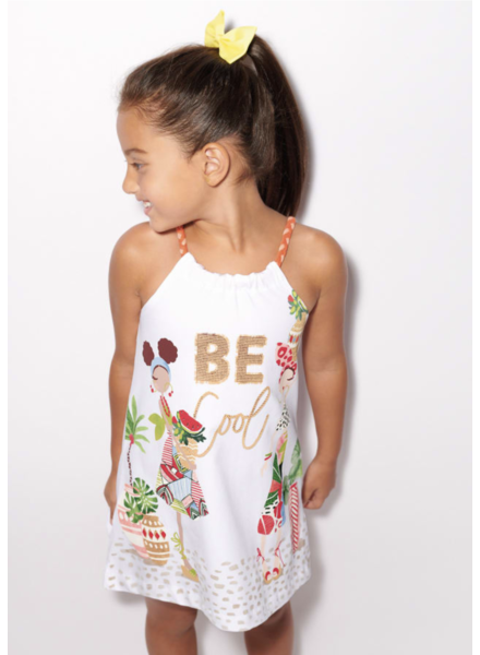 Mayoral 'Be Cool' Dress {White}