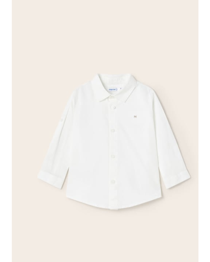 Mayoral White Linen Shirt {White}