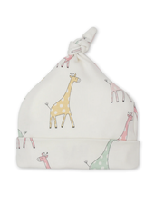 Kissy Love Top Knot Hat {Multi Pink Giraffe} Newborn