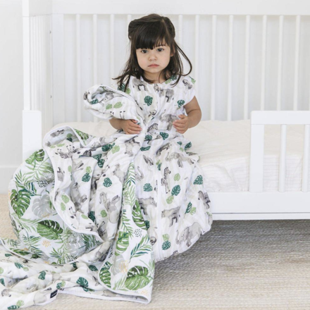 Bebe Au Lait Classic Muslin Snuggle Blanket{Jungle/Rainforest}