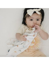 Bebe Au Lait TKBBAA Animal Alphabet Classic Muslin Teether Blanket