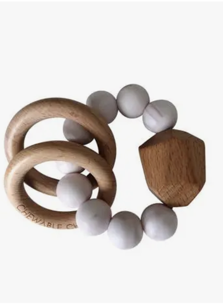 Chewable Charm Hayes Silicone and Wood Teething Ring {5 Color Options}