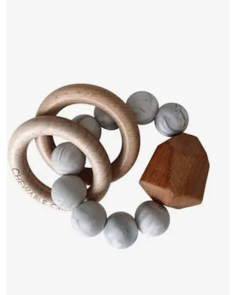Chewable Charm Hayes Silicone and Wood Teething Ring {5 Color Options}