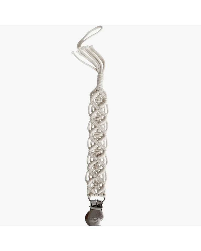 Chewable Charm Macrame Pacifier Clip {2 Colors}