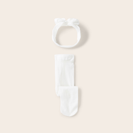 Mayoral Pantyhose & Headband {Ivory}