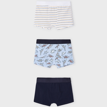 Mayoral Set of 3 Printed Boxers {Blue}