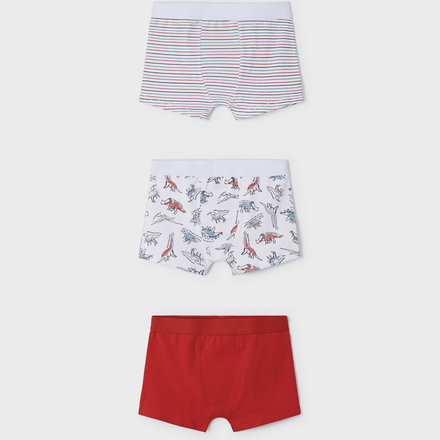 Mayoral Set of 3 Printed Boxers {Red}