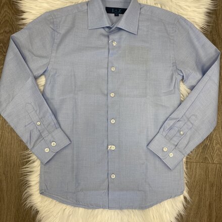 L/S Dress Shirt {Lt. Blue Jaquard}