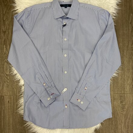 Stripe L/S Dress Shirt {Blue/Wht Classic Stripe}