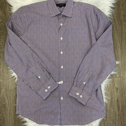 L/S Dress Shirt {Wine/Ryl Gingham Check }