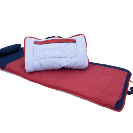 Seersucker Napmat {Navy/Wht/Red}
