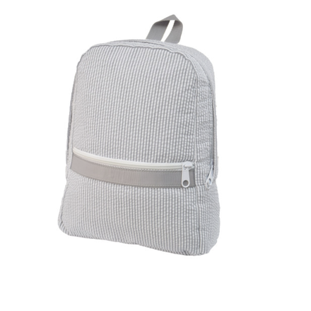 Seersucker Backpack {Grey}