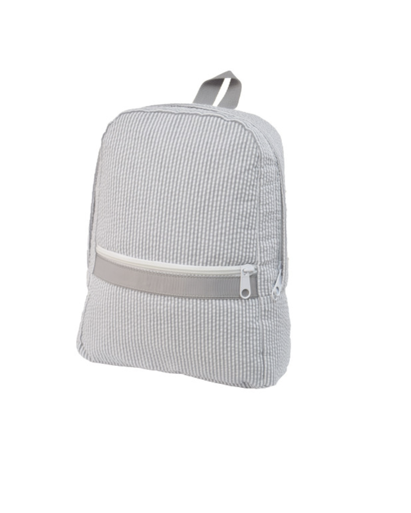 Seersucker Backpack {Grey}