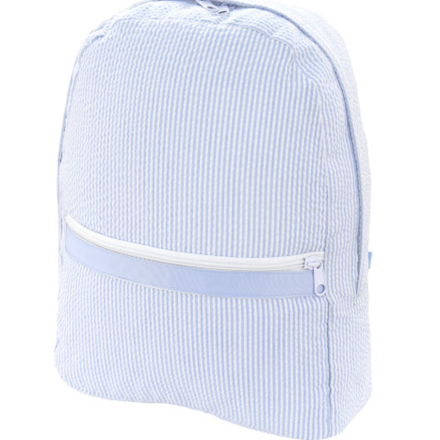 Seersucker Backpack {Baby Blue}