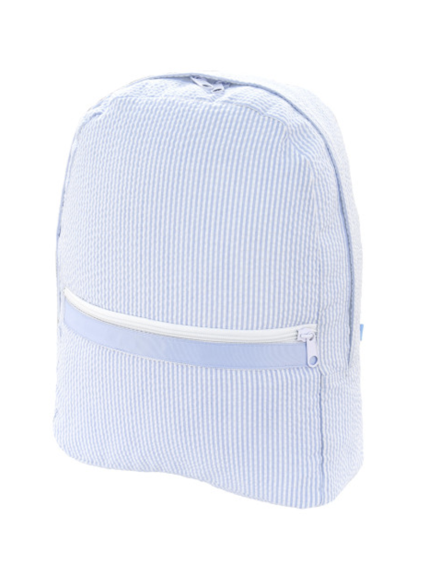 Seersucker Backpack Baby Blue