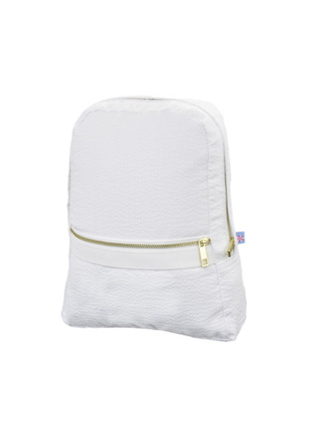 Seersucker Backpack {White} SALE