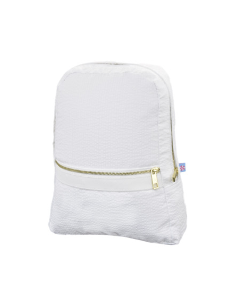 Seersucker Backpack {White} SALE