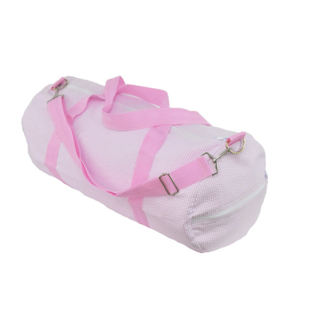Seersucker Duffle Bags {Light Pink}
