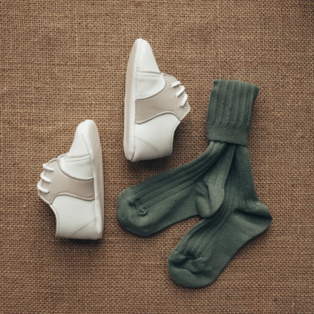 Shoo-Zees William Crib Shoe {White/Ecru}