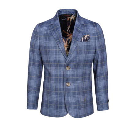BLZ-5821 Blazer {Blue/Tan Stretch}